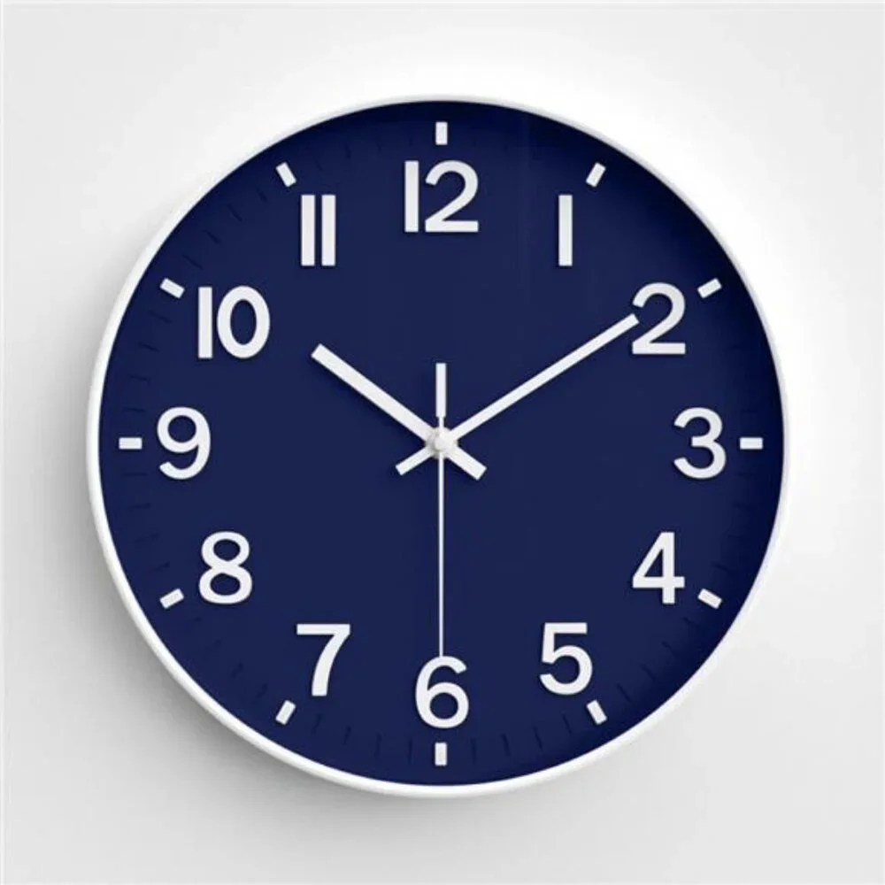 Wall Clocks Battery Operated,12 inch Silent Non Ticking Modern Wall